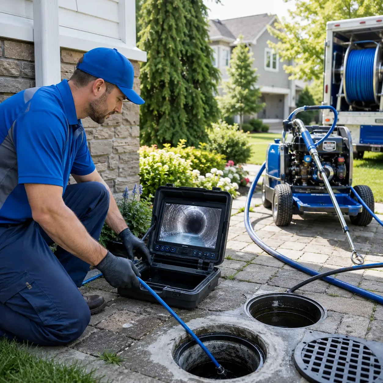 Outdoor drain cleaning professionals serving Tom Bean, TX